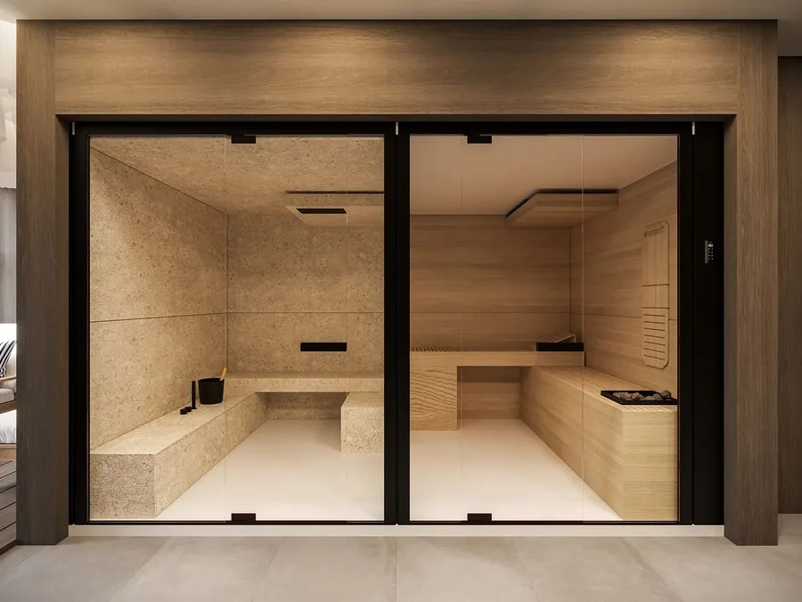 Sauna at One Park Central.