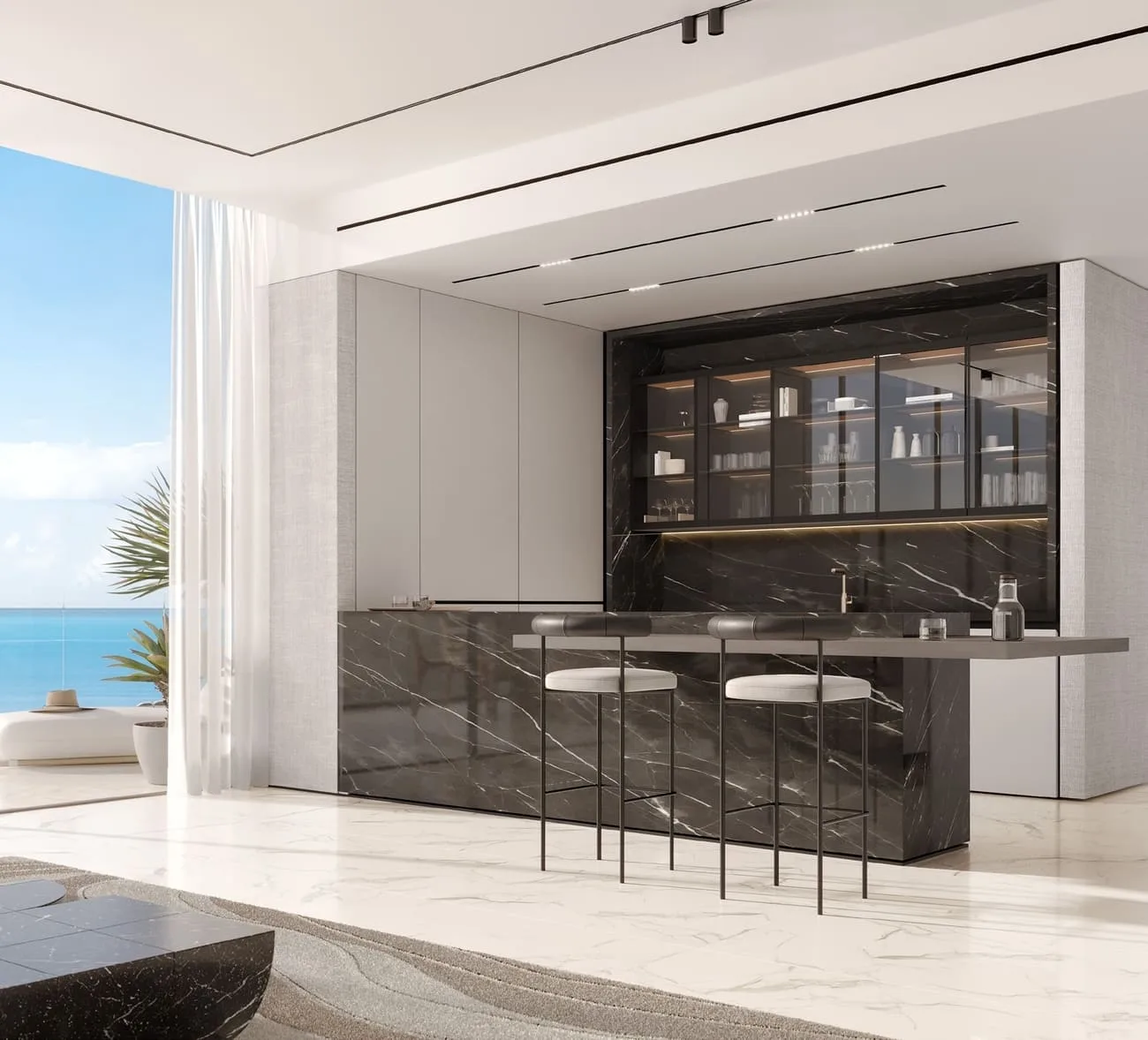 Interior render at The Astera by Aston Martin.