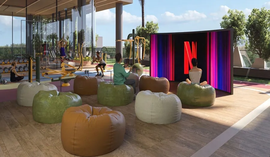 Outdoor Cinema & Jogging Track at Celia Gardens.