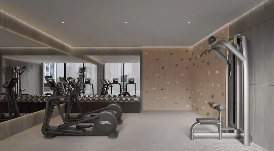 Gym at Casa Vista Residence.