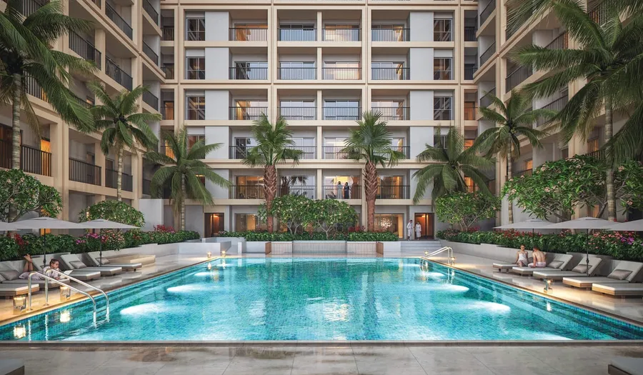 Swimming Pool at Marriott Residences Sheikh Zayed Road.