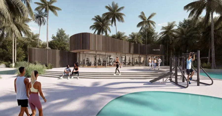Indoor & Outdoor Gym at Lunaya.