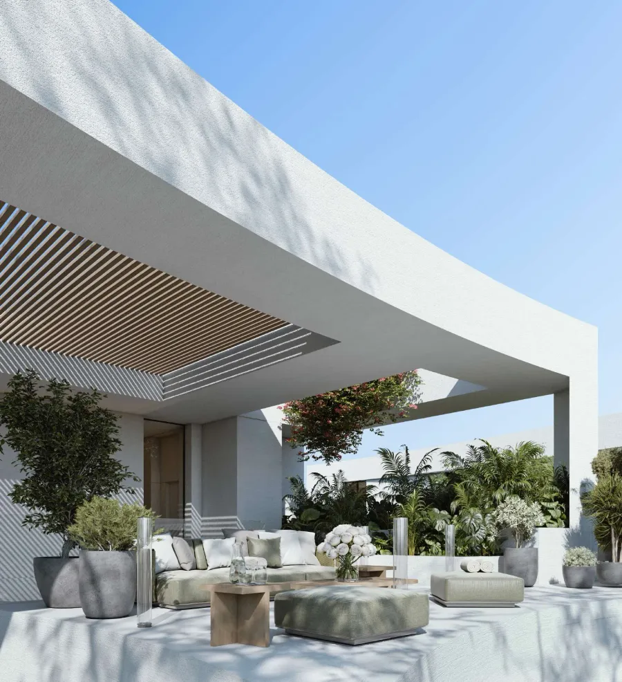 Private Terraces at Lunaya.