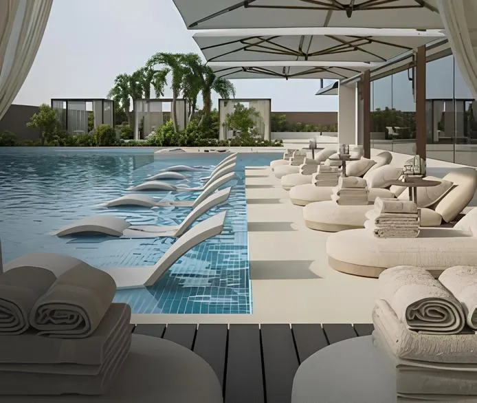 Pool Cabanas at Belle Vie.