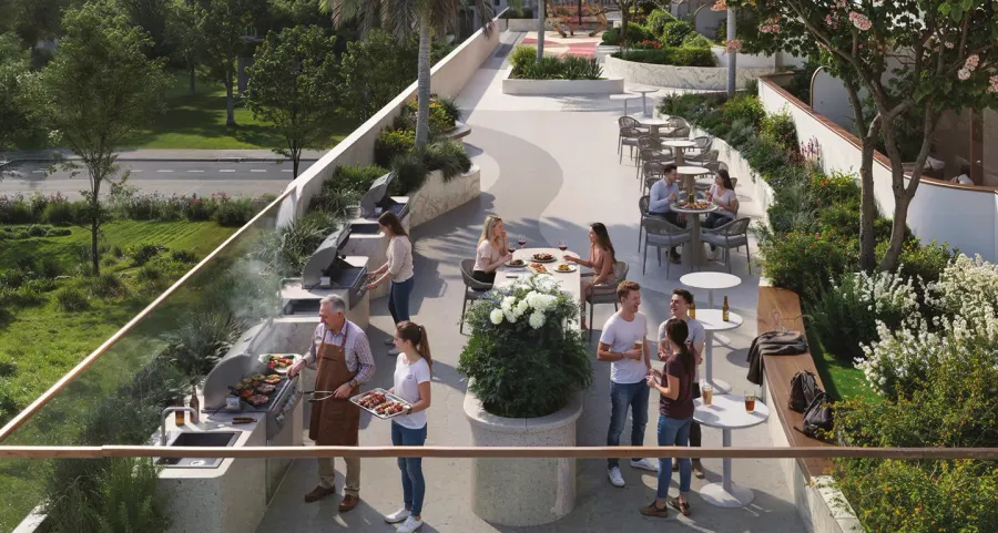BBQ & Dining Area at La Vera Creek.