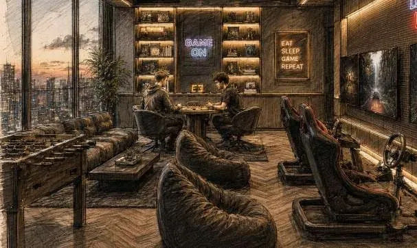 Gaming Room at Platinum Heights.