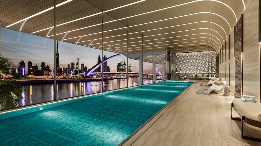 Indoor Pool And Pool Lounge at Casa Canal.