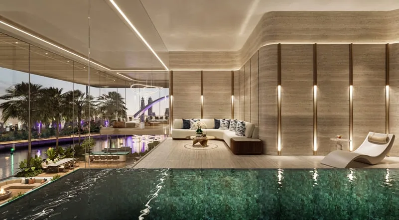 Interior render at Casa Canal.