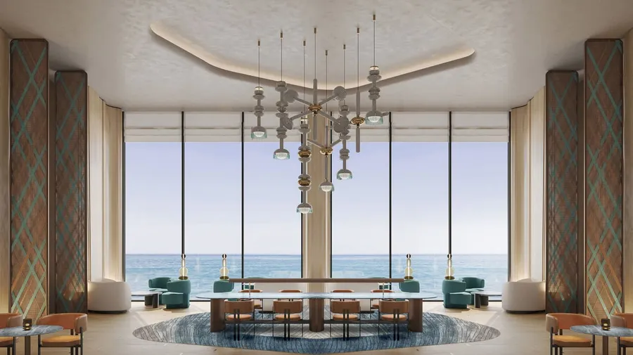 Residents Lounge at W Hotels and Residences Al Marjan.