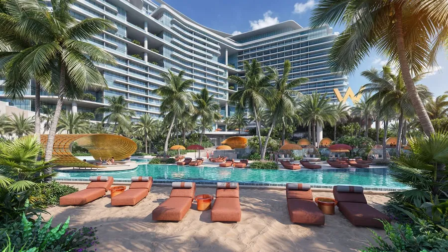 Sun Loungers at W Hotels and Residences Al Marjan.