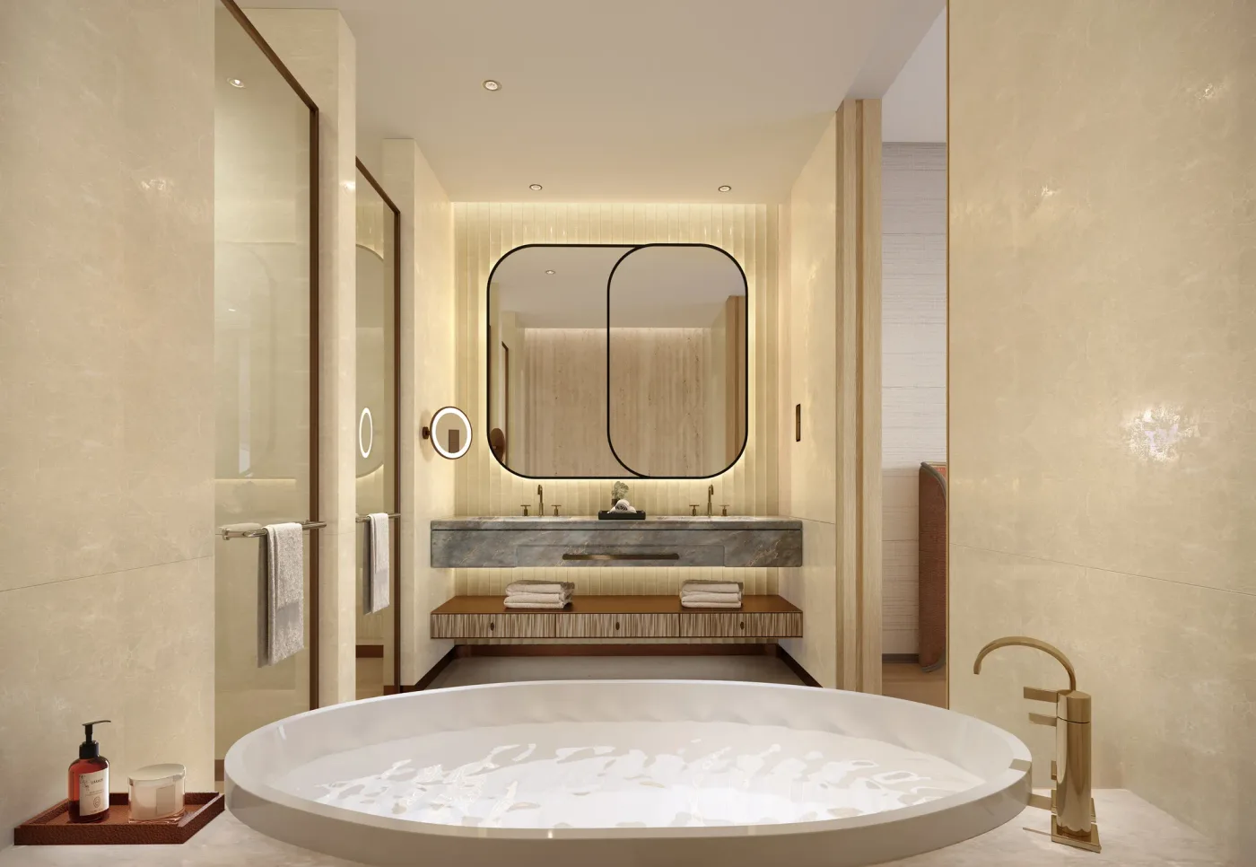 Interior render at W Hotels and Residences Al Marjan.