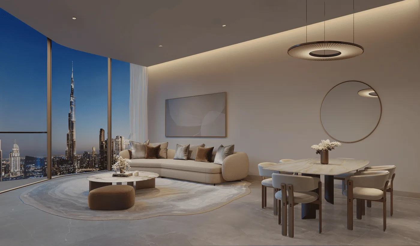 Interior render at Sol Luxe.