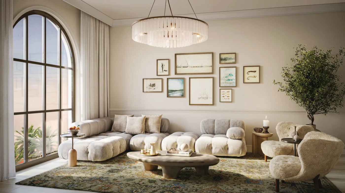 Interior render at Bloom Living - Malaga.