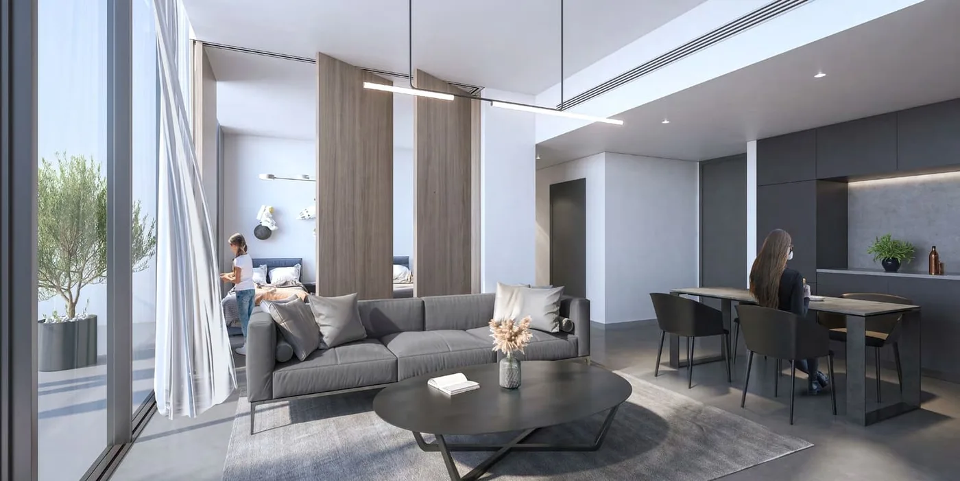Interior render at il teatro Residences 1 and 2.